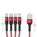 Miniatyrbillede 3 af 5: Multiladekabel, Usb-ladekabel Oplader Type C Telefonoplader - Snngv (Rød)