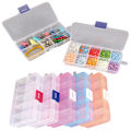 Miniatyrbillede 1 af 5: Plast 10 Rum Justerbar Smykkeskrin Opbevaringsboks Case Craft Orga White