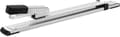 Long Reach Stapler - 25 Sheet Capacity - Standard Long Arm Stapler for Magazines or Books - Includes 1 Stapler Silver