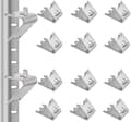 12 Pcs Freezer Shelf Clips Stainless Steel Refrigerator Shelf Support 1.5mm Thicker Silver Fridge Shelf Support for Refrigerator, Freezer (FMY)