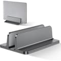 Vertical Laptop Stand, Aluminum Laptop Holder, Adjustable Desktop Laptop Stand, Gray