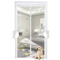 White Magnetic Mosquito Net, Net Curtain, Full Coverage Door, Self-Closing For Balcony, Easy Installation, 100x210 Cm db