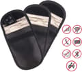 Signalblockerande väska för bilnycklar, Faraday-väskor för nyckellösa dörrfjärrkontroller, bilskydd mot stöld (3-pack)