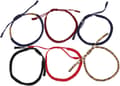 6 st justerbara Jin Gang-knut Lyckoarmband av trådrep -