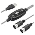 Miniatyrbillede 1 af 5: USB MIDI-kabeladapter, Type A til DIN 5-ben Dobbelt til Keyboard, PC, Studio med LED [DB] Som vist As shown