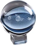 Sol System Galax Krystallkule, Sol System Modell, Feng Shui Glasskule Hjemmeinnredning, 60mm (60mm Sol System Krystallkule)