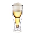 Upside Down Beer Glass Mug - Double Wall Insulation, 350 ml Capacity Transparent 350ml Transparent 350ml