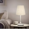 Miniatyrbillede 5 af 5: Sæt med 6 små lampeskærme, hessian lampeskærme med pæreklemme til bordlampe og gulvlampe, beige nordisk loftlampe