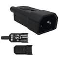 Miniatyrbild 4 av 5: AC 250V 10A IEC C14 Hane 3 Stift Terminaler Inline Adapterkontakt Strömuttag