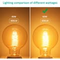 Miniatyrbild 3 av 5: Vintage G80 E27 Dimmable Light Bulb 60W Warm White 2700K, 600lm, Spiral Filament Bulb, Compatible with E27, 2-pack