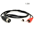 Pikkukuva 1 / 5: 5-nastainen DIN-liitin Uros - 2RCA Ääni- ja videokaapeli Elektrofoniselle Bang&Olufsenille [db] 1.5m