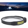 360° roterende COB LED-hodelykt - 6 lysmoduser, vanntett med bevegelsessensor, kompatibel med utendørs løping og sykling