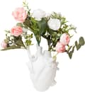 Heart-shaped resin vase suitable for desk, table, shelf, table, living room