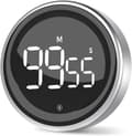 Kitchen Timer Digital Timer with Stopwatch Function and Countdown Aluminum Alloy Casing 2 Display Modes 3 Adjustable Volume Levels