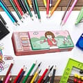 Miniatyrbilde 3 av 4: Nytt produkt, multifunksjonelt pennal, pennskrin med 2 rom for studenter - Tegneseriemønster