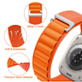 Pikkukuva 2 / 3: Nylon Loop -kellon ranneke Apple Watch Ultra 9/8/7/6/SE/5 38/40/41mm Oranssi + Vihreä + Tähtisumu 38/40/41mm