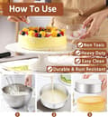 Miniatyrbilde 3 av 4: 2-pakning 15 cm Kakeform Non-Stick Dyp Aluminium Rund Kakeform Dyp Bakeform med Avtakbar Bunn Kakebakeform Kakeform for Baking
