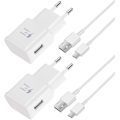 Pikkukuva 1 / 5: 2 kpl pikalatureita, 1,5 m kaapeli, yhteensopiva Samsung Galaxy S22 S21 S20 S8 S10 S9 Plus Note 7 8 9 10 A53 LG, HTC kanssa 2-pack/white