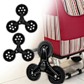 Miniatyrbillede 3 af 5: 2 stk. Trekant Hjul Dele Indkøbsvogn Hjul til Kuffert Bagage Trolley 12