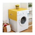 Refrigerator and Washing Machine Dust Cover in Yellow Plaid Pattern for a Single Door (Washing Machine) 55130