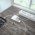 Miniatyrbilde 4 av 5: USB C Adapter 3.5mm Jack med Hurtiglading OTG Adapter, Type C til Aux Splitter Hodetelefonlyd (Hvit)