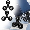 Miniatyrbillede 2 af 5: 2 stk. Trekant Hjul Dele Indkøbsvogn Hjul til Kuffert Bagage Trolley 12