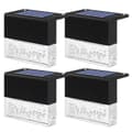 4-pack Solcellsdäckslampor, LED Solcellstrapplampor Utomhus Staket Solcellslampor För Trappor, Terrasser, Räcken, Pooler,