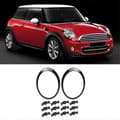 Svarta Strålkastarringar Ramar Skydd Par för Mini Cooper R55 R56