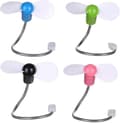 Mini USB Fläkt 4-pack Portabel Flexibel Kylfläkt för Dator Stationär PC