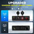 Miniatyrbild 3 av 5: 4 i 1 12V USB Panel+LED Voltmeter & Dubbla USB Laddaruttag Röd