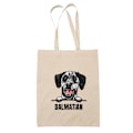 Pikkukuva 1 / 3: Dalmatian tygkasse hund shopping väska Tote bag Dalmatiner Nature one size