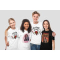 Pikkukuva 2 / 5: Vit T-shirt inspirerad av Stranger things Hellfire logo S