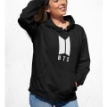 Miniatyrbild 3 av 4: BTS stil svart huvtröja barn K-pop SUGA sweatshirt tröja t-shirt 152cl 12-13år