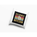 Pikkukuva 1 / 2: I Love Bitcoin  Kuddfodral 40x40cm