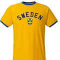 Pikkukuva 2 / 5: Sweden T-shirt curve design med ISAK 9 - gul tipped fotbolls t-tröja 140cl