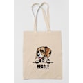 Pikkukuva 2 / 3: Beagle tygkasse hund shopping väska Tote bag Nature one size
