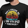 Pikkukuva 1 / 6: Cykel T-shirt med Do not follow me - I do stupid things XL