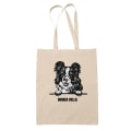 Pikkukuva 1 / 3: Border Collie tygkasse hund shopping väska Tote bag Nature one size