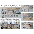 Miniatyrbild 2 av 9: Jane Austen  byscen i miniatyr för hylla Lägg till LED-lampor för att ge liv