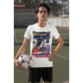 Miniatyrbild 4 av 7: Mbappe Vit sportströja t-shirt France Tryck fram & bak XS
