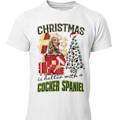 Pikkukuva 1 / 4: Cocker Spaniel  dog t-shirt - Christmas is better with a Cocker Spaniel White M