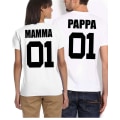 Miniatyrbild 1 av 2: Pappa t-shirt eller Mamma t-shirt 01 tryck - King Queen stil S