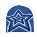 Miniatyrbilde 8 av 10: Strikkehette Lue Beanie Bonnet SVART&GRÅ black&grey