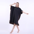 Miniatyrbilde 1 av 10: Hettekapper Håndkle Poncho SVART black