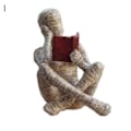 Miniatyrbild 2 av 11: Läsande kvinna statyett Harts prydnader Bokhylla dekoration 1