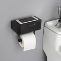 Miniatyrbilde 6 av 9: Tissue Box Bad Toalett Tissue Holder SORT C C BLACK C-C