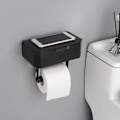 Miniatyrbilde 6 av 9: Tissue Box Baderom Toalett Tissue Holder SORT A A BLACK A-A