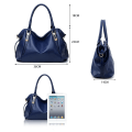 Miniatyrbild 2 av 10: Handväska i konstläder Tote Shoulder Handväska BLÅ Blue