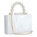 Miniatyrbillede 7 af 10: Aften clutch taske luksus håndtaske HVID White