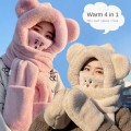 Miniatyrbillede 9 af 10: Tørklædehandsker Maskesæt Bear Ear Hat FARVE 2 FARVE 2 Color 2